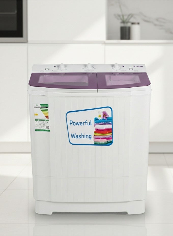 Fresh 10Kg Twin Tub Washing Machine Dual Motor Powerful Washing White – FWM12500 - Image 4